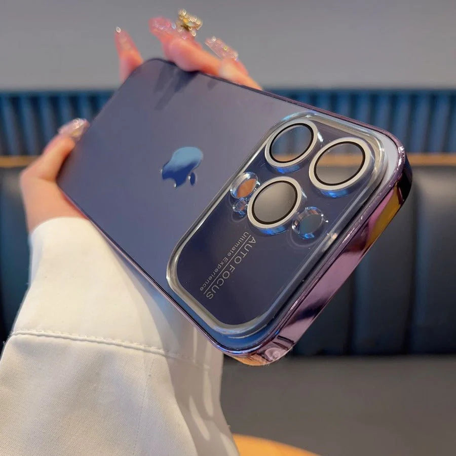 Premium Chromatic Lens Glass Case For iPhone