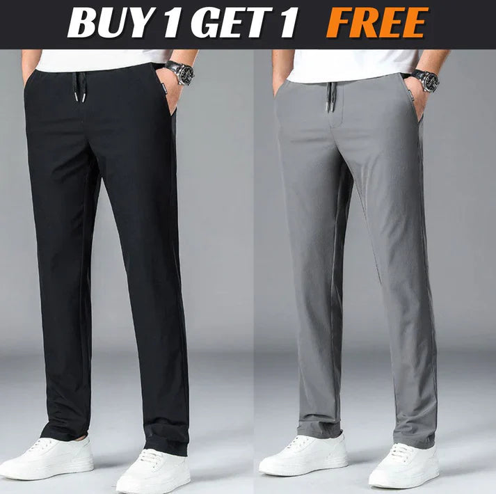 (Buy 1 Get 1 Free) MEN'S HIGH STRETCH SKINNY CARGO PANTS(Black & Grey)
