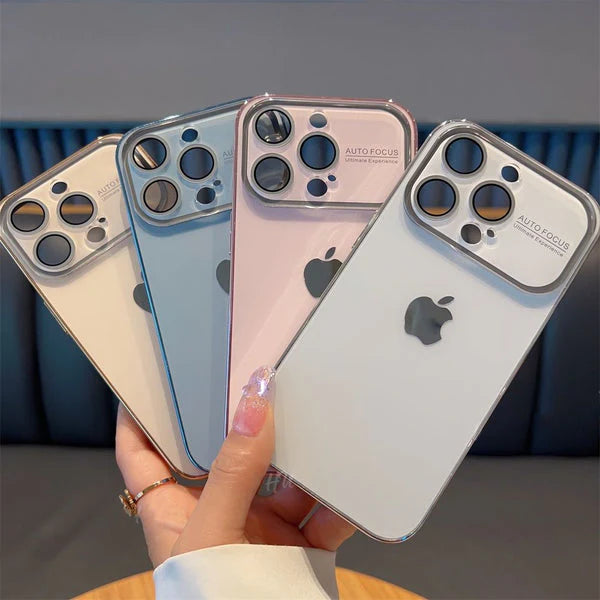 Premium Chromatic Lens Glass Case For iPhone