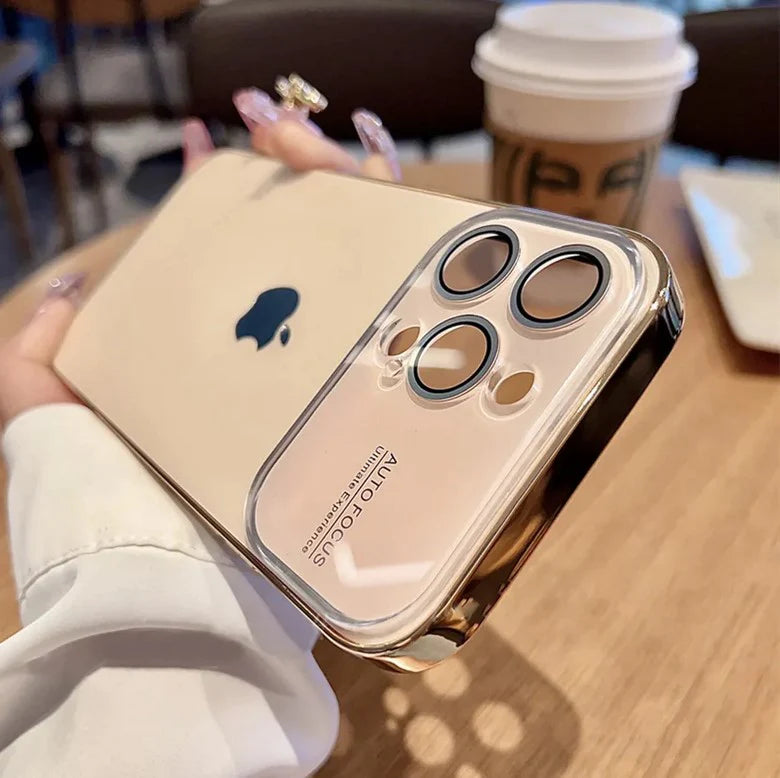 Premium Chromatic Lens Glass Case For iPhone