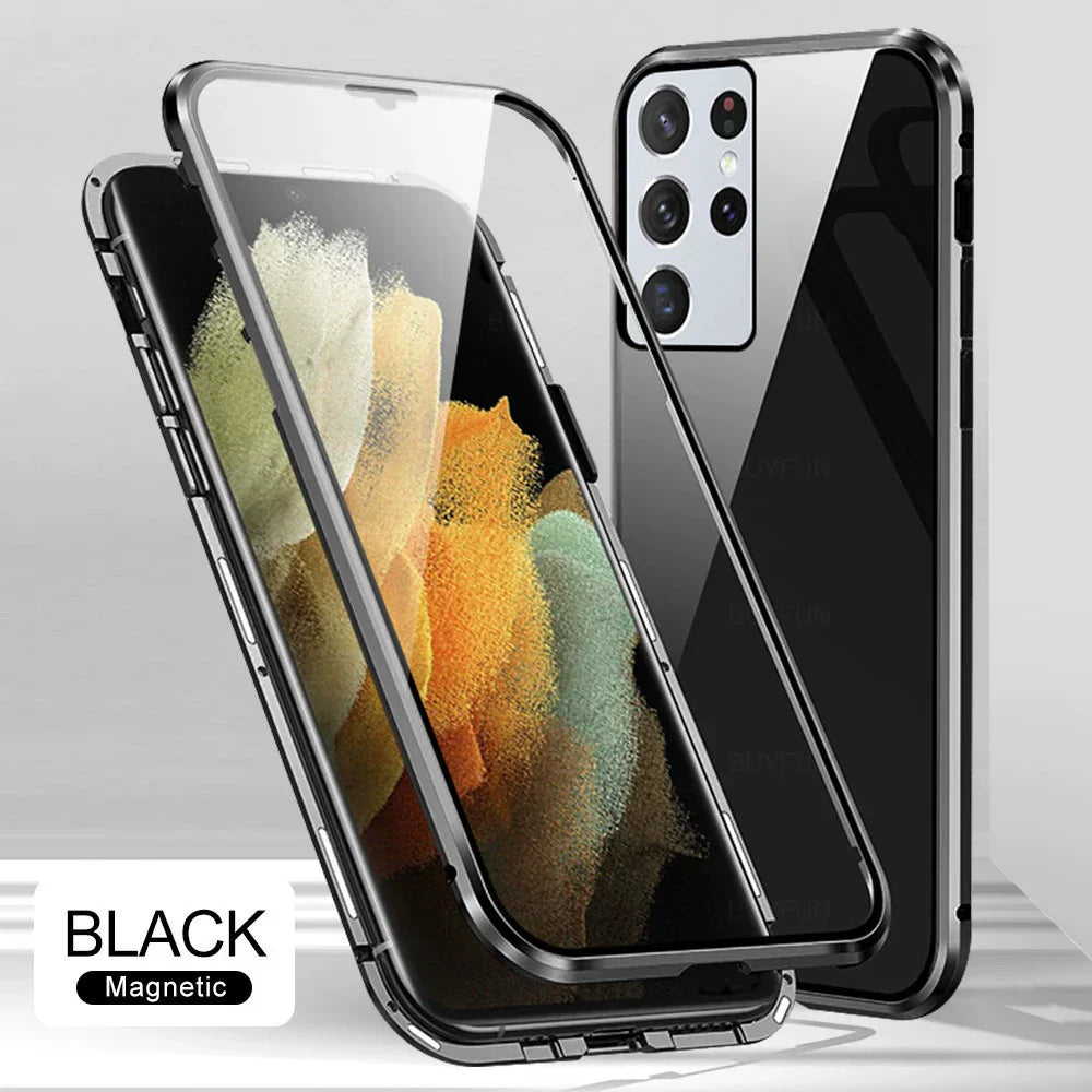 💥Magnetic Tempered Glass Double-sided Phone Case For Samsung S23-S25 Series