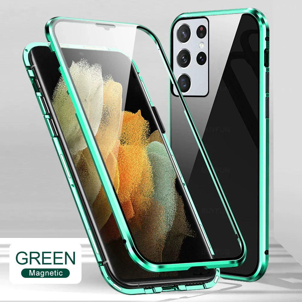 💥Magnetic Tempered Glass Double-sided Phone Case For Samsung S23-S25 Series