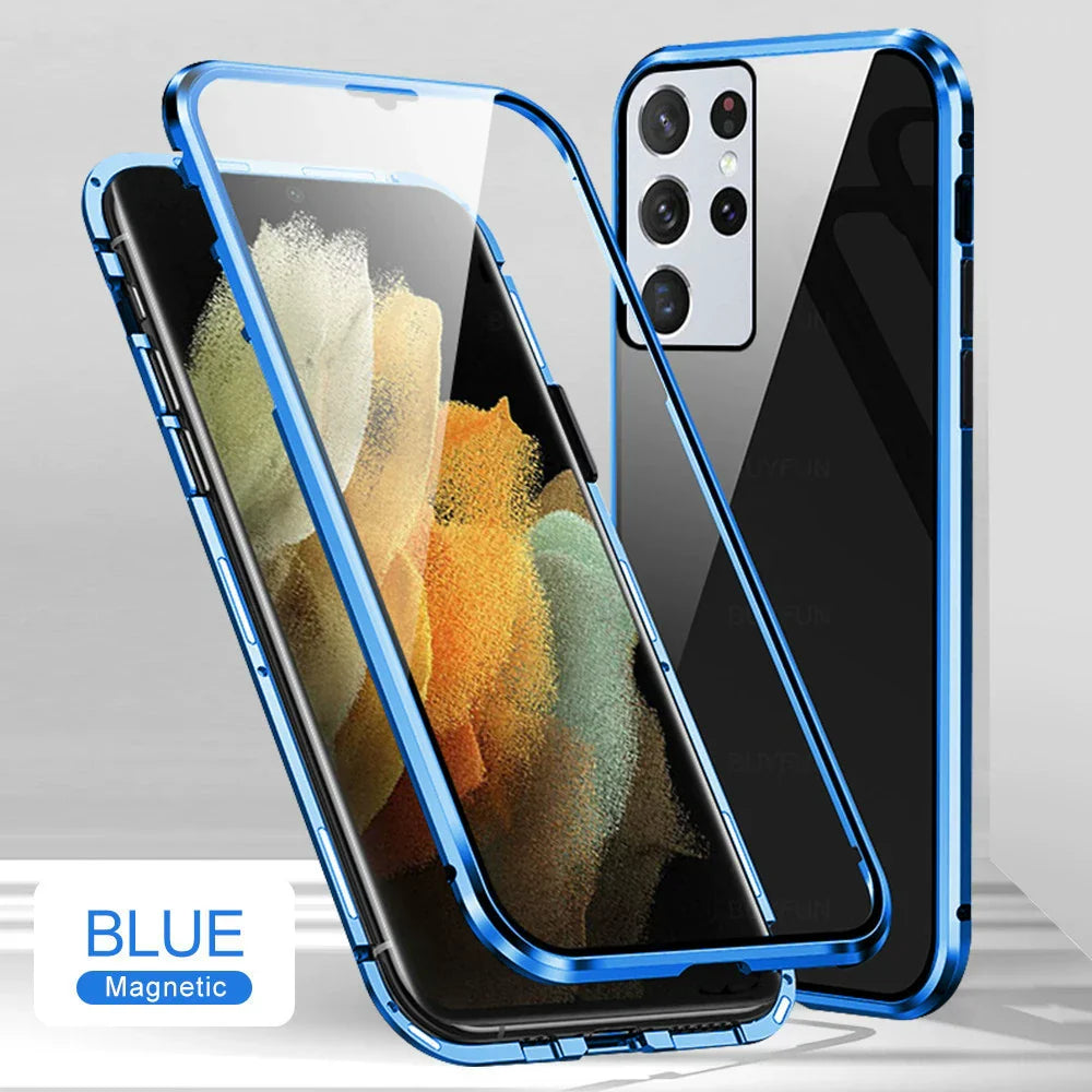 💥Magnetic Tempered Glass Double-sided Phone Case For Samsung S23-S25 Series