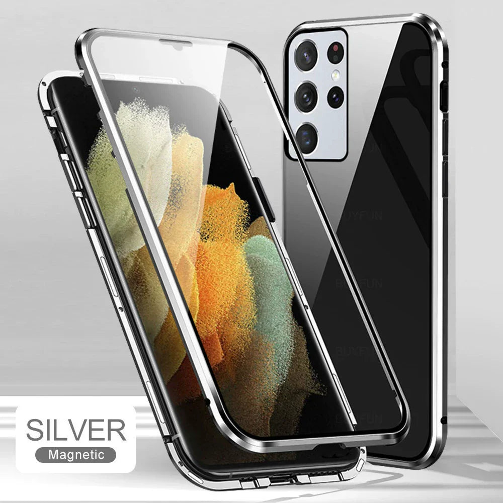 💥Magnetic Tempered Glass Double-sided Phone Case For Samsung S23-S25 Series