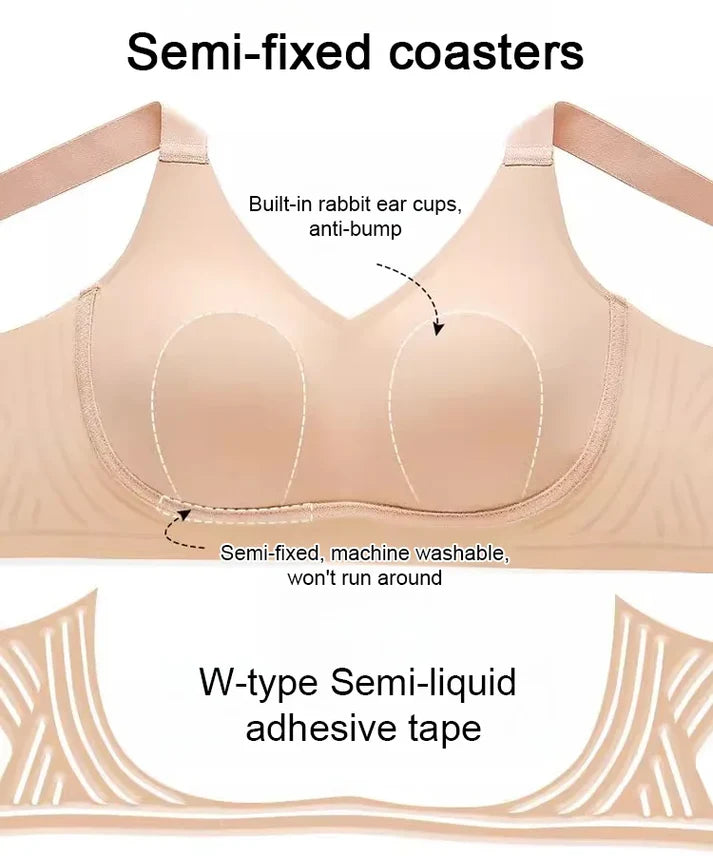 🔥LIMITED TIME OFFER🏆Wire-Free Non-Marking Skin-Friendly Push-Up Bra 🔥(Pack of 4)