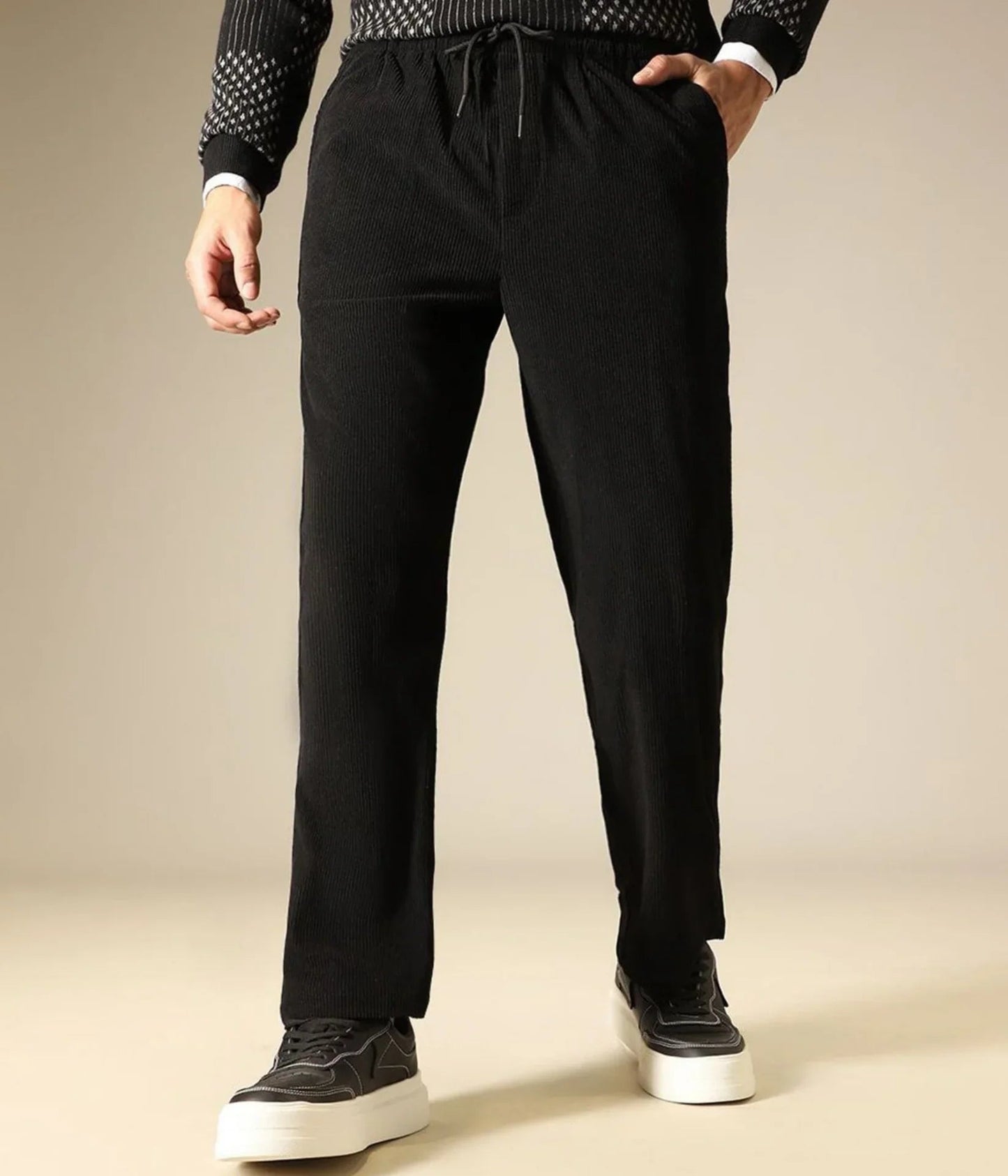 Combo of 2 Cuadray Fabric Stylish Pants | Perfect Blend of Comfort & Style - Black & Grey (Buy 1 Get 1 Freeš„š„)
