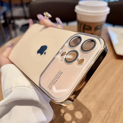 Premium Chromatic Lens Glass Case For iPhone
